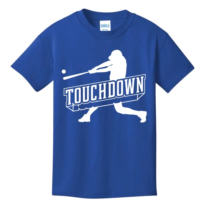 Funny Joke Baseball Touchdown Joke Gift Design Gift Kids T-Shirt