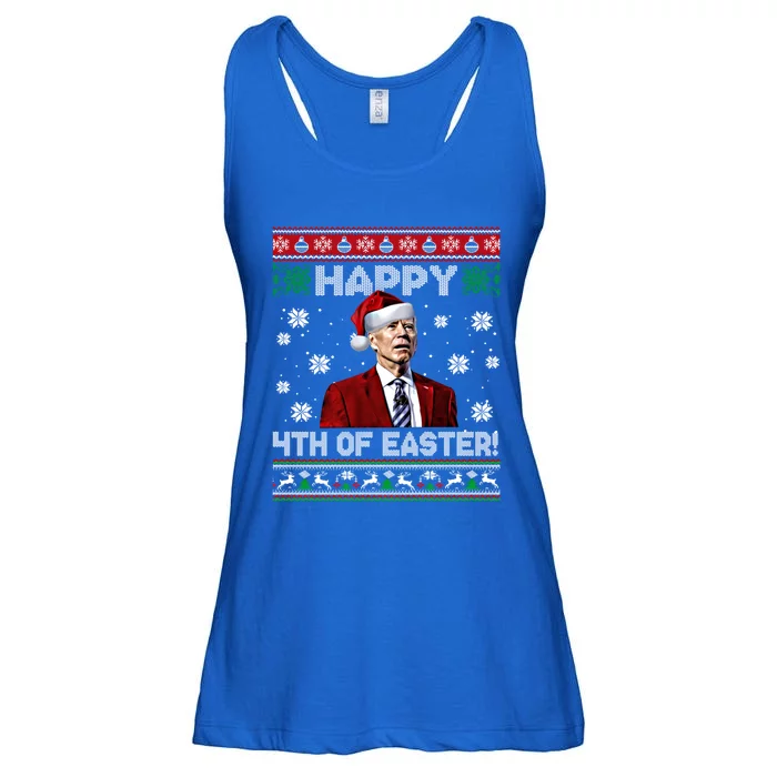 Funny Joe Biden Happy 4th Of Easter Ugly Christmas Sweater Gift Ladies Essential Flowy Tank