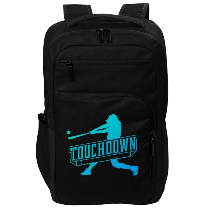 Funny Joke Baseball Touchdown Joke Gift Design Gift Impact Tech Backpack