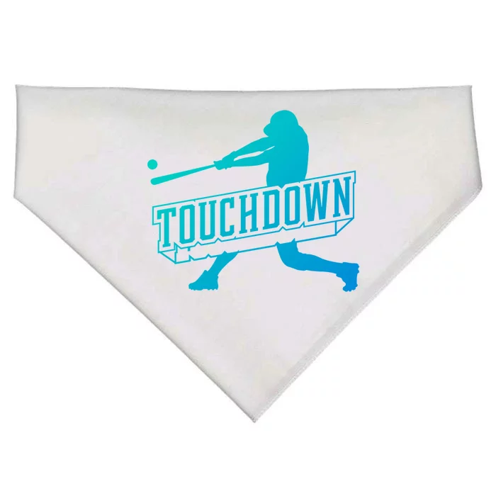 Funny Joke Baseball Touchdown Joke Gift Design Gift USA-Made Doggie Bandana