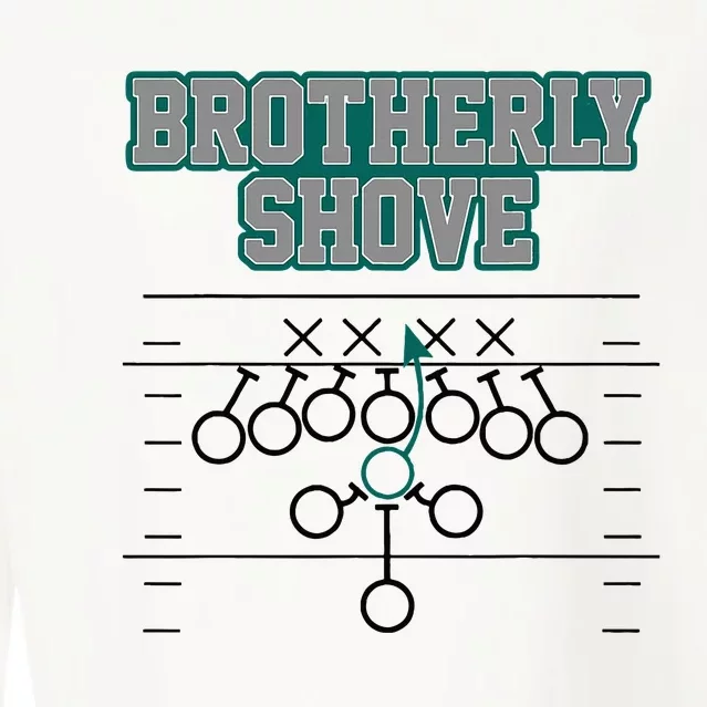 Football Joke Brotherly Shove Brotherly Shove Cropped Pullover Crew