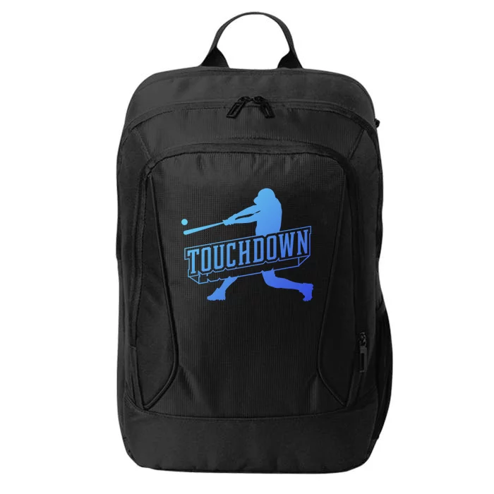 Funny Joke Baseball Touchdown Joke Gift Design Gift City Backpack