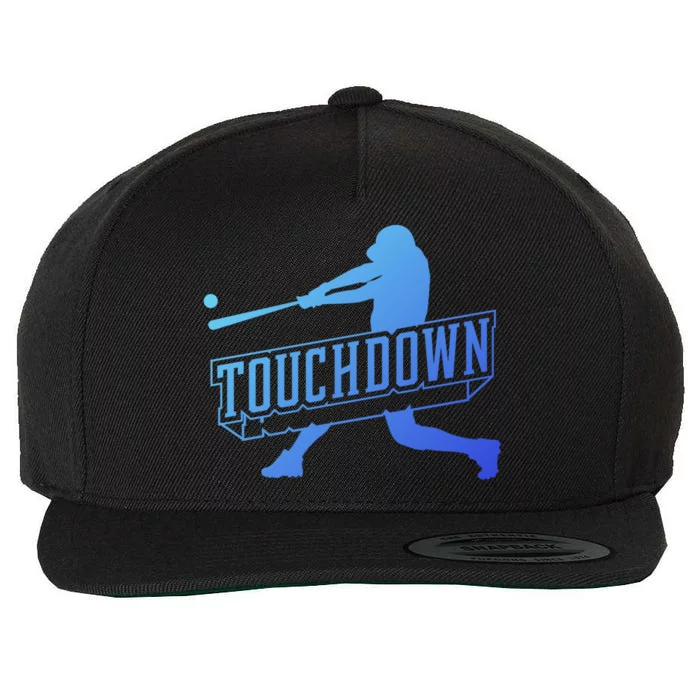 Funny Joke Baseball Touchdown Joke Gift Design Gift Wool Snapback Cap