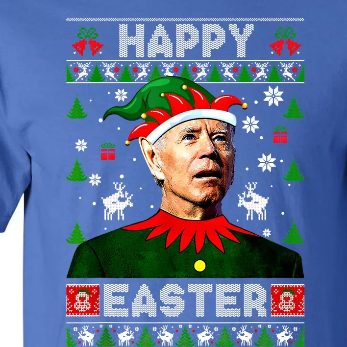 Funny Joe Biden Happy Easter Christmas Ugly Sweater Cool Gift Tall T-Shirt