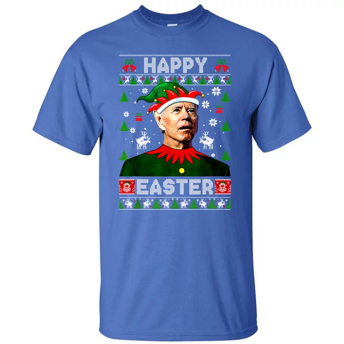 Funny Joe Biden Happy Easter Christmas Ugly Sweater Cool Gift Tall T-Shirt