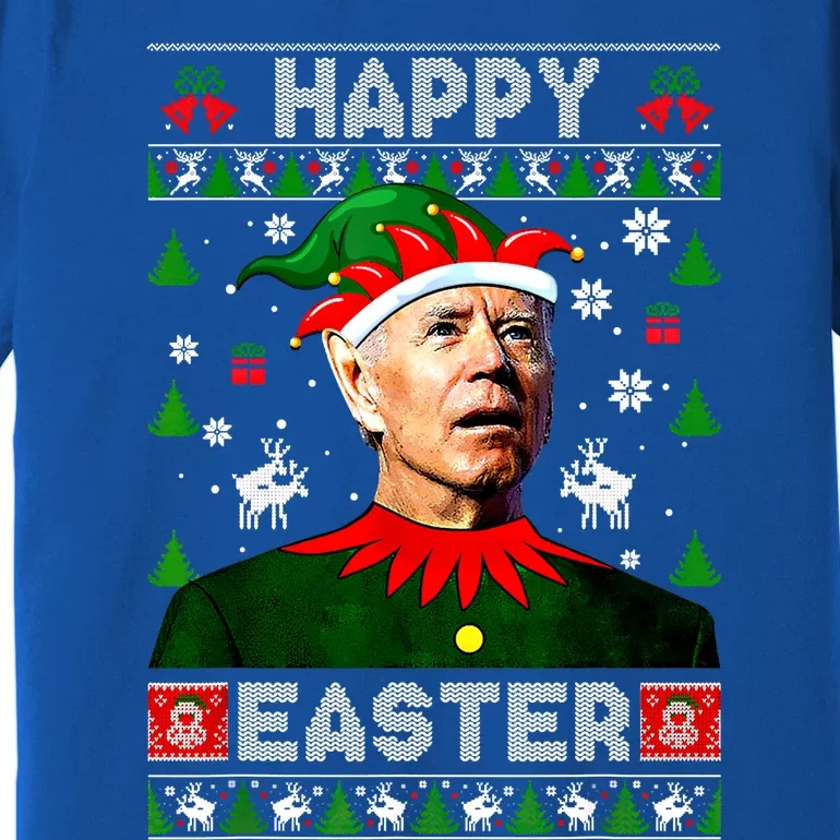 Funny Joe Biden Happy Easter Christmas Ugly Sweater Cool Gift Premium T-Shirt