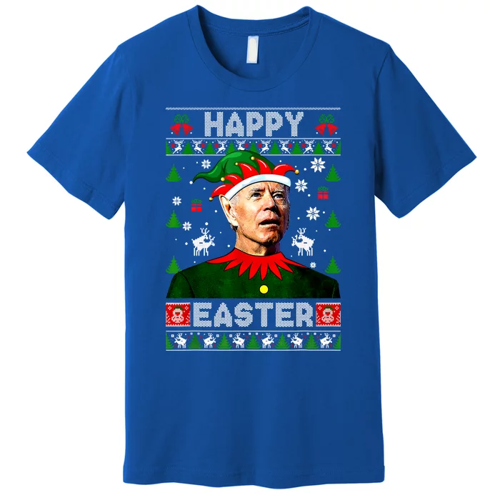 Funny Joe Biden Happy Easter Christmas Ugly Sweater Cool Gift Premium T-Shirt