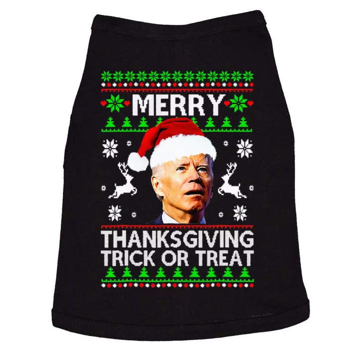 Funny Joe Biden Merry Thanksgiving Trick Or Treat Doggie Tank