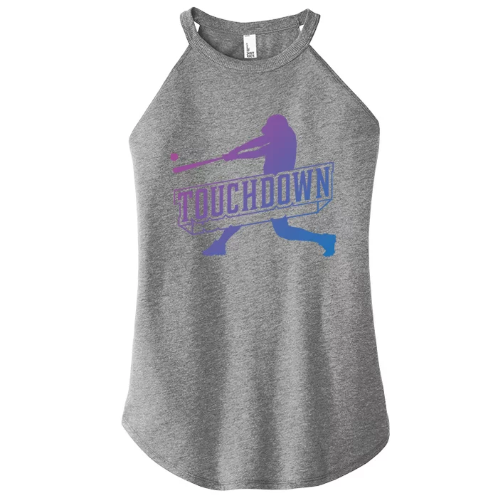 Funny Joke Baseball Touchdown Joke Gift Design Gift Women’s Perfect Tri Rocker Tank