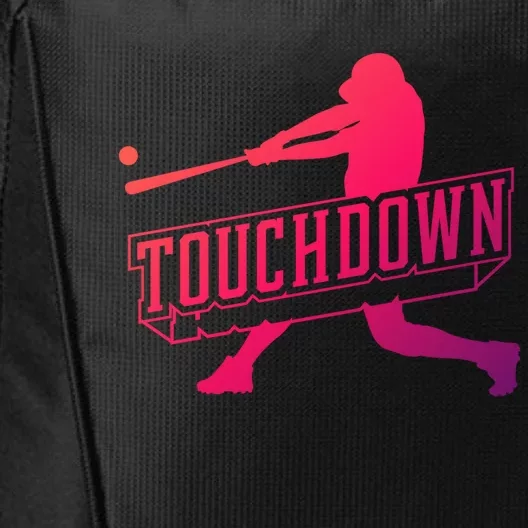 Funny Joke Baseball Touchdown Joke Gift Design Gift City Backpack