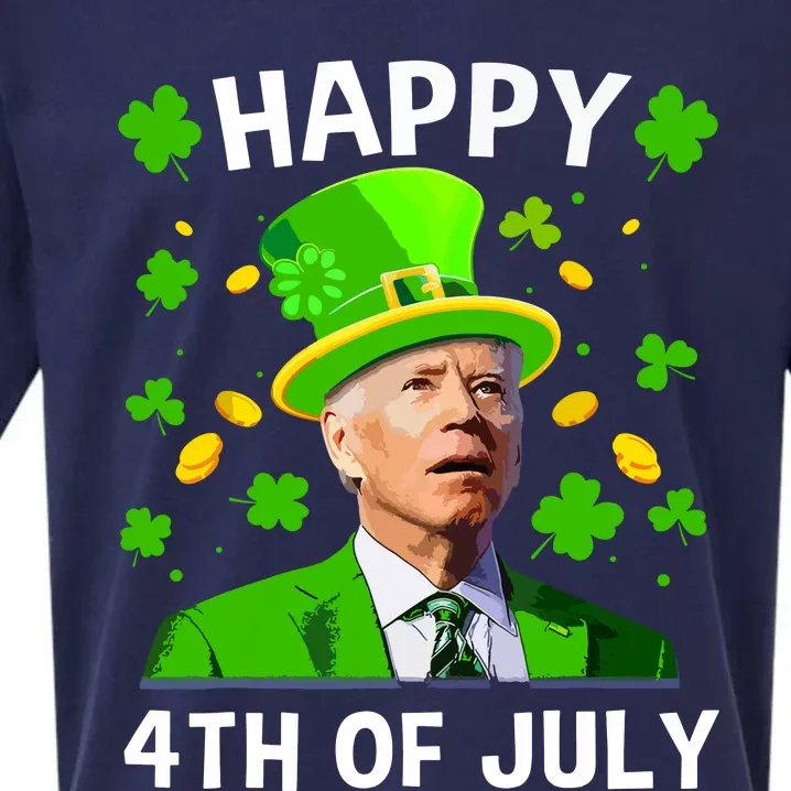 Funny Joe Biden St Patricks Day Happy 4th Of July Confused Sueded Cloud Jersey T-Shirt