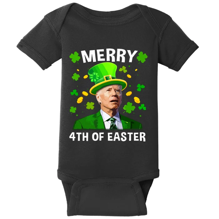 Funny Joe Biden St Patricks Day Merry 4th Of Easter Baby Bodysuit