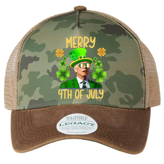 Funny Joe Biden St Patricks Day Merry 4th Of July Sarcastic Legacy Tie Dye Trucker Hat