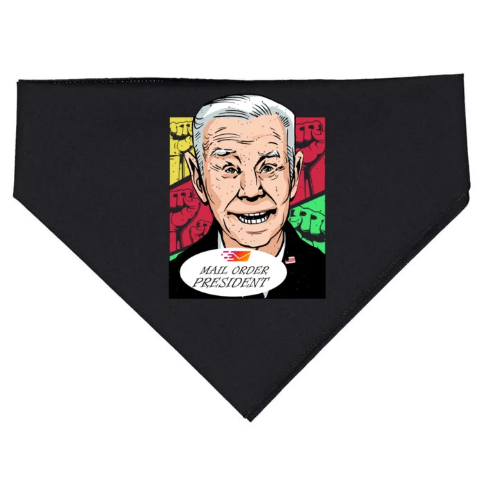 Funny Joe Biden Mail Order President USA-Made Doggie Bandana