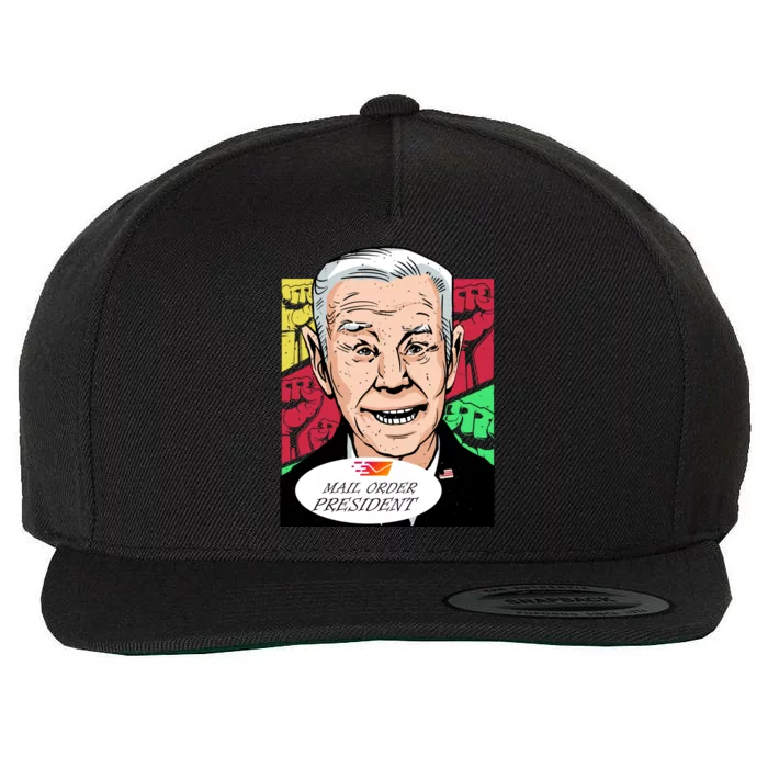 Funny Joe Biden Mail Order President Wool Snapback Cap