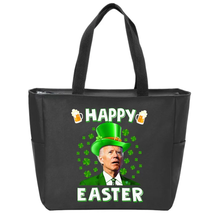 Funny Joe Biden Easter Confused St Patricks Day Zip Tote Bag