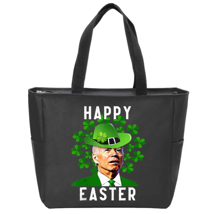 Funny Joe Biden Easter Confused St Patricks Day Zip Tote Bag