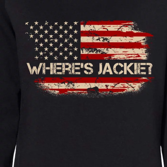 Funny Joe Biden Where's Jackie Womens California Wash Sweatshirt