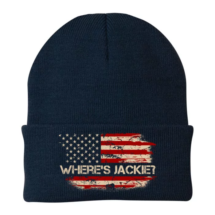 Funny Joe Biden Where's Jackie Knit Cap Winter Beanie