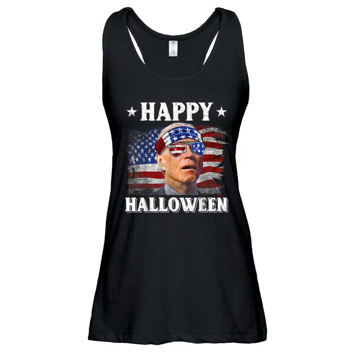 Funny Joe Biden Happy Halloween Confused 4th Of July Ladies Essential Flowy Tank