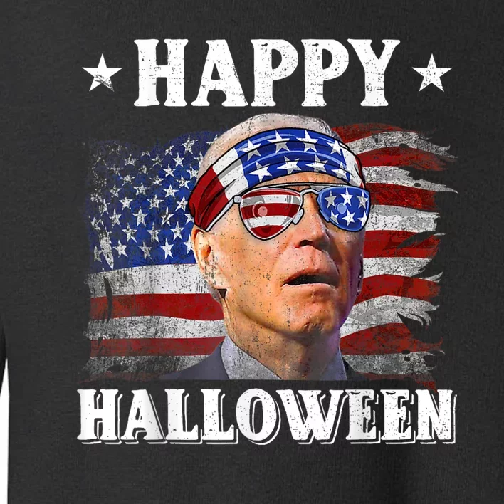 Funny Joe Biden Happy Halloween Confused 4th Of July Toddler Sweatshirt