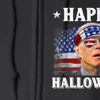 Funny Joe Biden Happy Halloween Confused 4th Of July Full Zip Hoodie