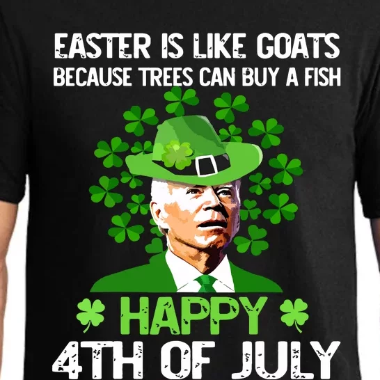 Funny Joe Biden Happy 4th Of July Confused St Patricks Day Pajama Set