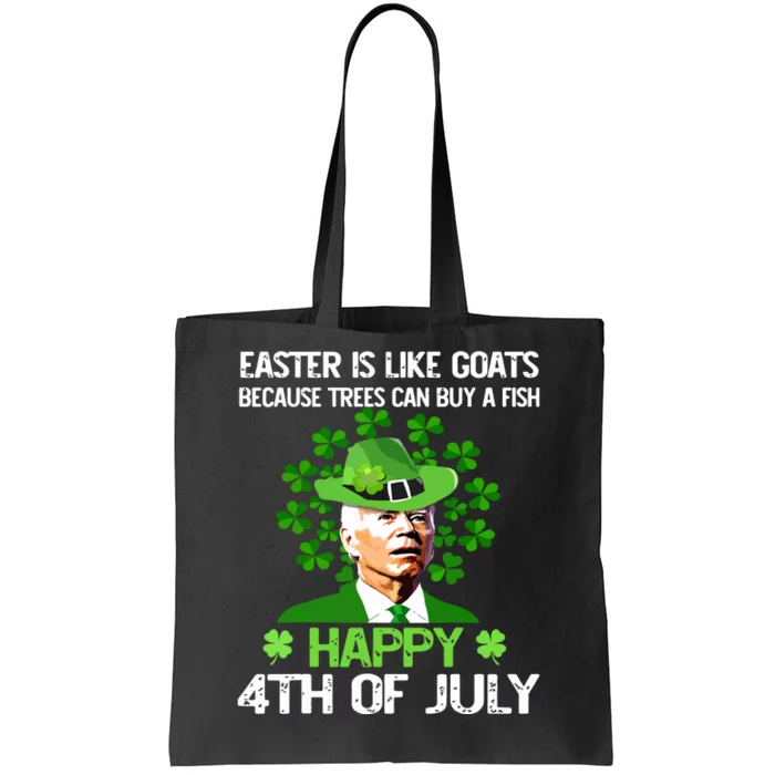 Funny Joe Biden Happy 4th Of July Confused St Patricks Day Tote Bag