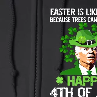 Funny Joe Biden Happy 4th Of July Confused St Patricks Day Full Zip Hoodie