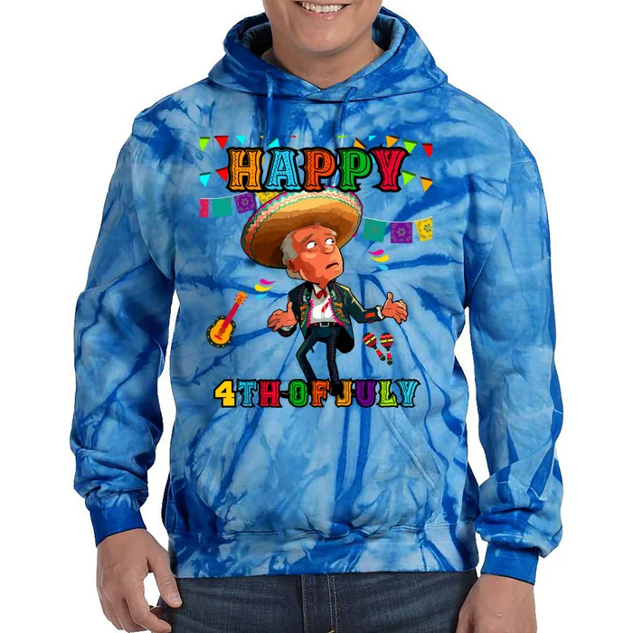 Funny Joe Biden Happy 4th Of July Surprise Cinco De Mayo Tie Dye Hoodie