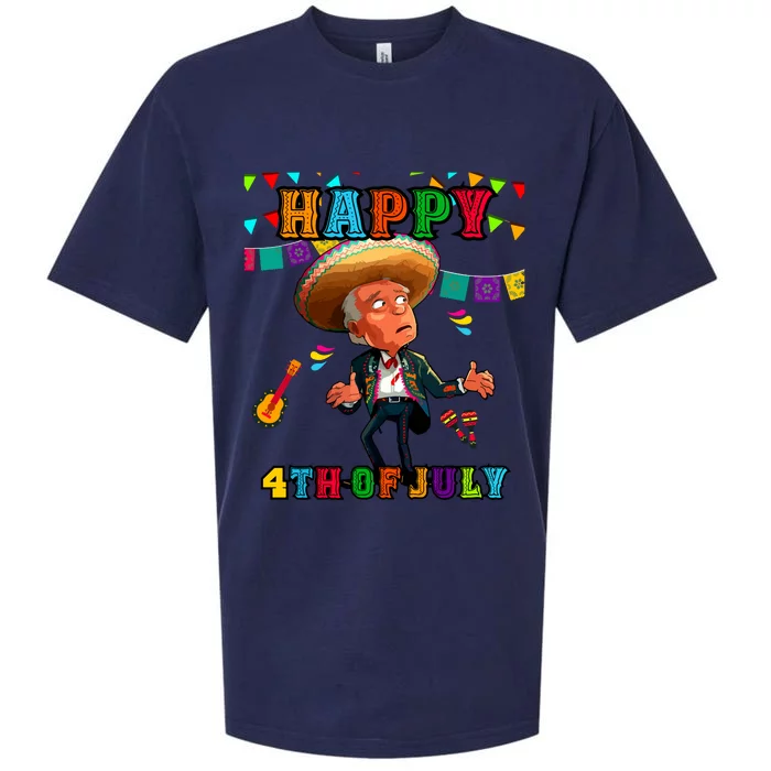 Funny Joe Biden Happy 4th Of July Surprise Cinco De Mayo Sueded Cloud Jersey T-Shirt