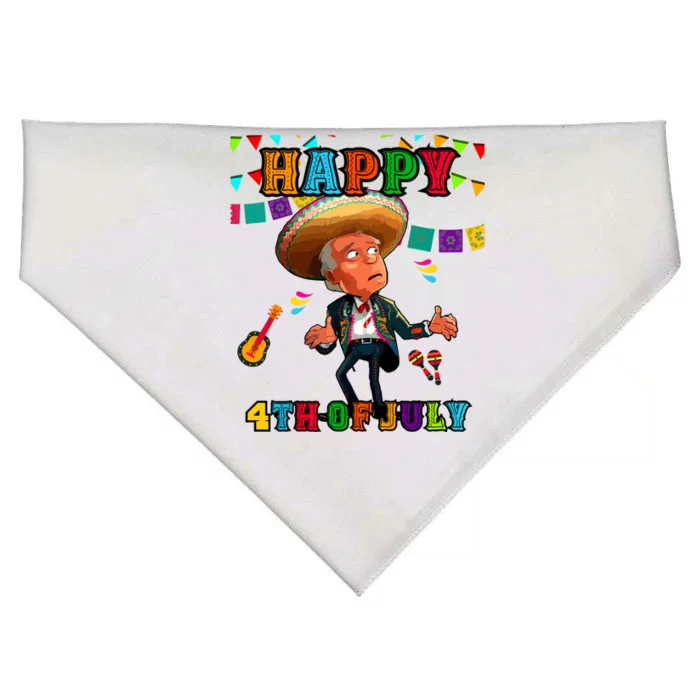 Funny Joe Biden Happy 4th Of July Surprise Cinco De Mayo USA-Made Doggie Bandana