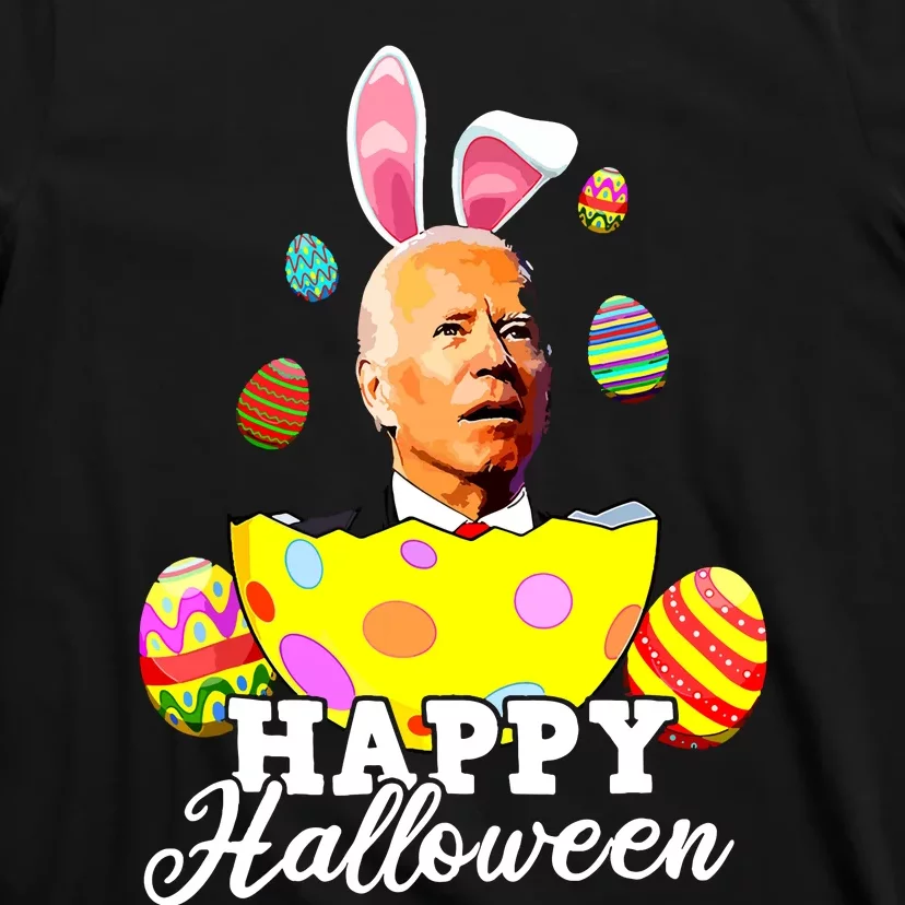 Funny Joe Biden Happy Halloween Confused Easter Biden Bunny T-Shirt