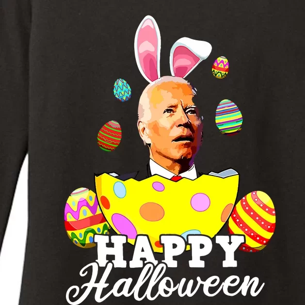 Funny Joe Biden Happy Halloween Confused Easter Biden Bunny Womens CVC Long Sleeve Shirt