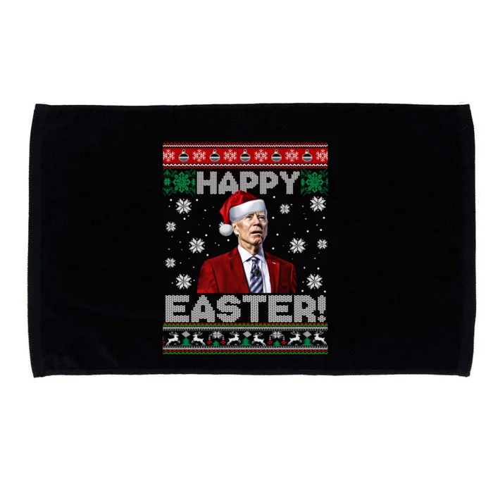 Funny Joe Biden Happy Easter Ugly Christmas Sweater Great Gift Microfiber Hand Towel