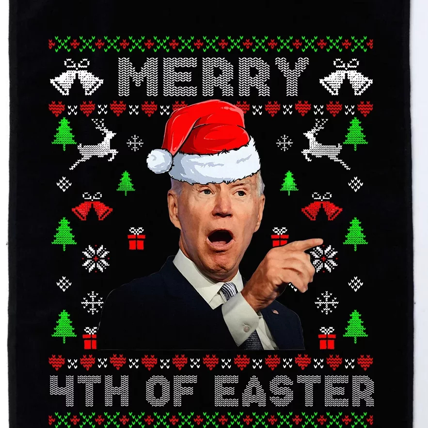 Funny Joe Biden Christmas Santa Hat Merry 4th Of Easter Xmas Platinum Collection Golf Towel