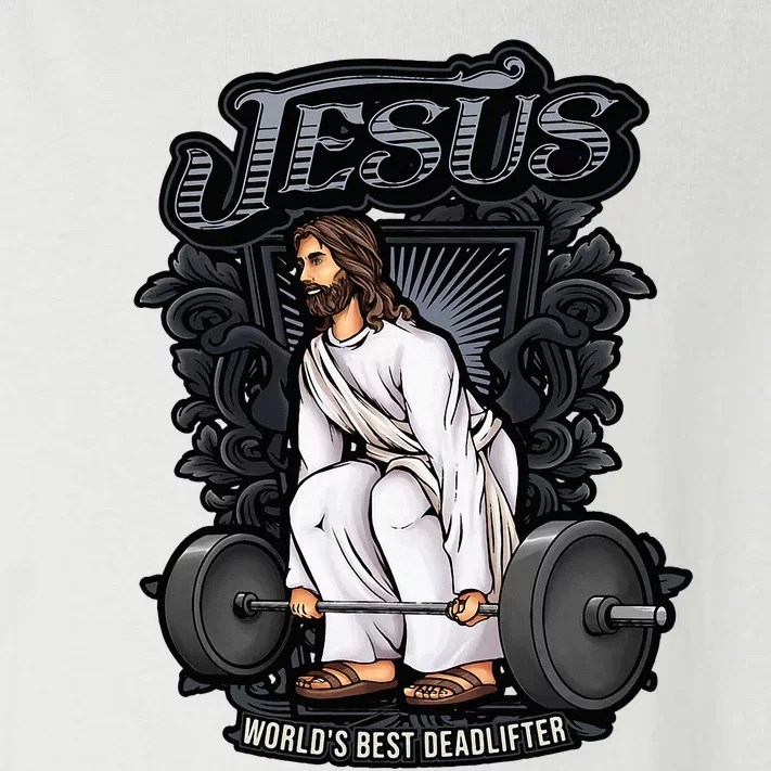 Funny Jesus Christian Weight Lifting Gym Gag Gifts Toddler Long Sleeve Shirt