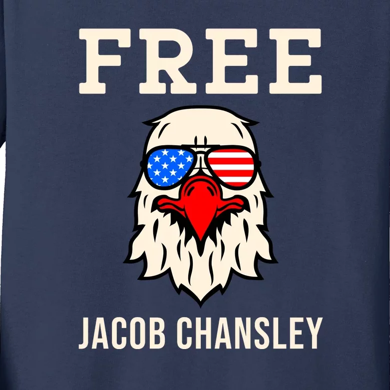 Free Jacob Chansley MAGA Conservative January 6 Kids Long Sleeve Shirt