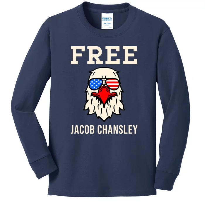 Free Jacob Chansley MAGA Conservative January 6 Kids Long Sleeve Shirt