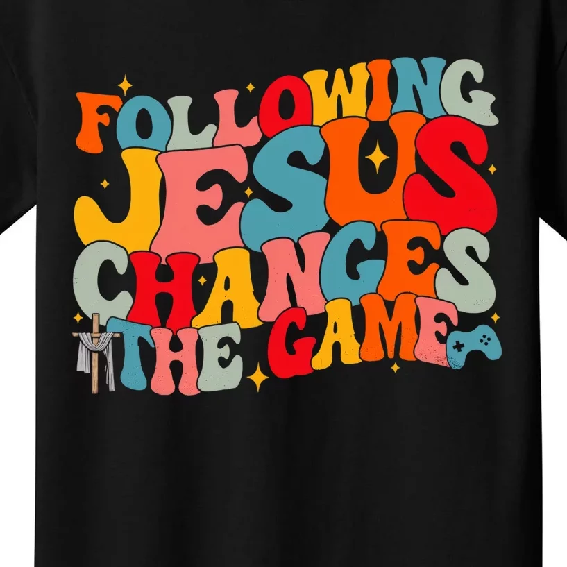 Following Jesus Changes The Game Faith Based Twists And Turns Vbs Crew Kids T-Shirt