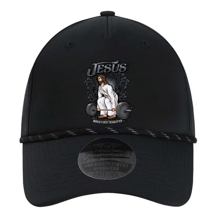 Funny Jesus Christian Weight Lifting Gym Gag Gifts Performance The Dyno Cap