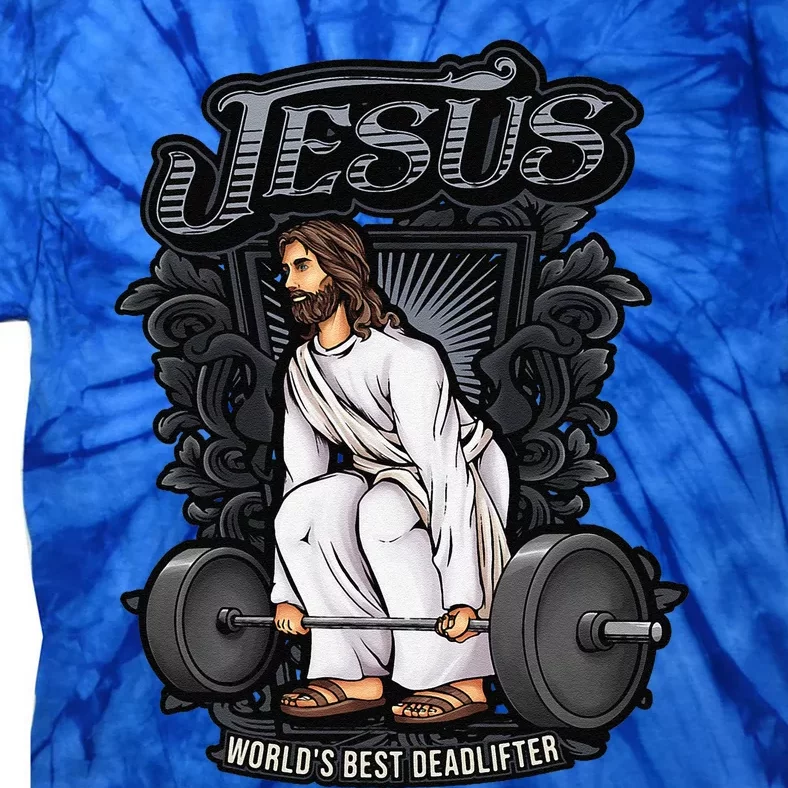 Funny Jesus Christian Weight Lifting Gym Gag Gifts Tie-Dye T-Shirt