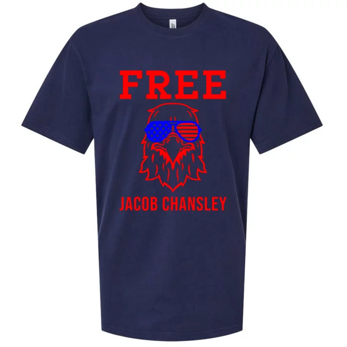 Free Jacob Chansley MAGA Conservative January 6 Sueded Cloud Jersey T-Shirt