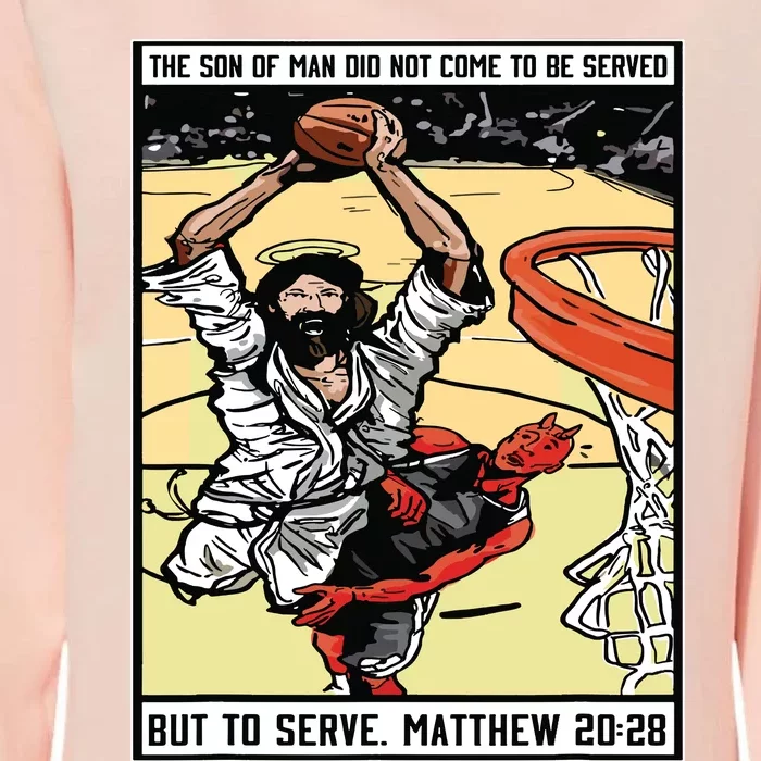 Funny Jesus Christian Playing Basketball Gift For Boy Womens California Wash Sweatshirt