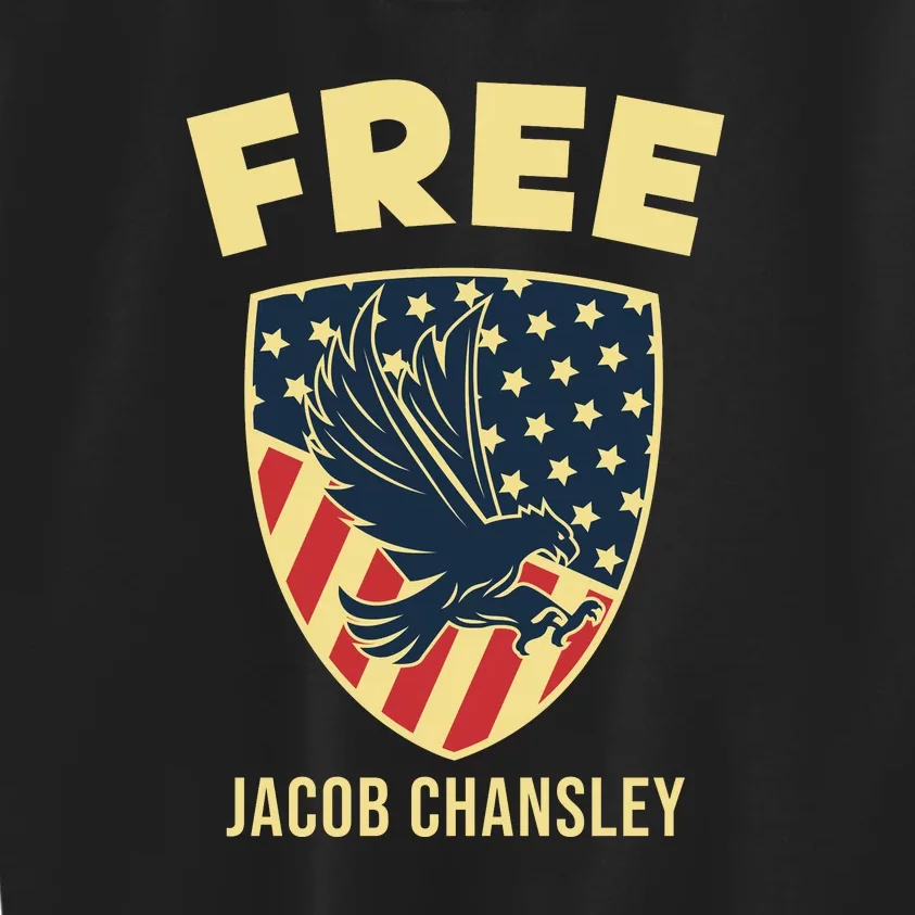 Free Jacob Chansley MAGA Conservative January 6 Kids Sweatshirt