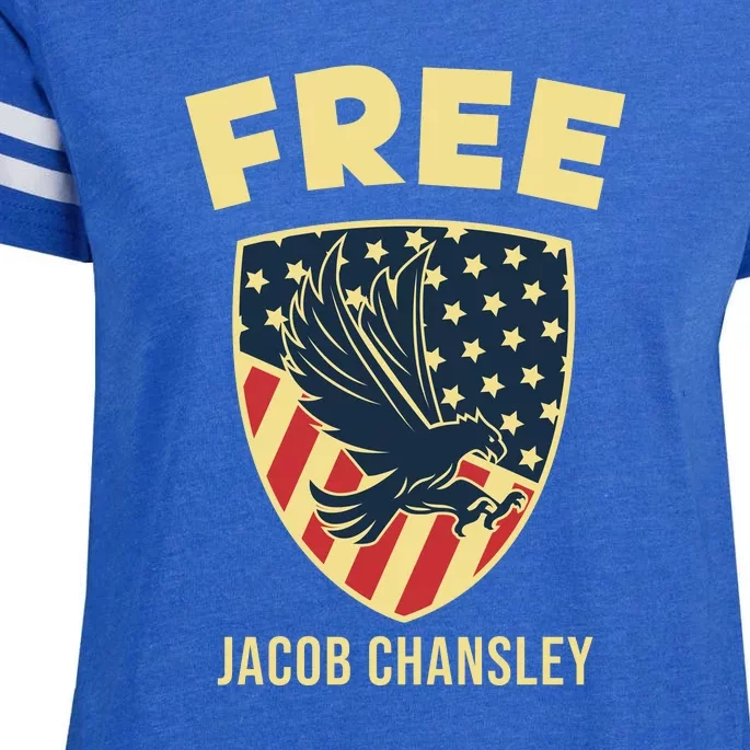 Free Jacob Chansley MAGA Conservative January 6 Enza Ladies Jersey Football T-Shirt