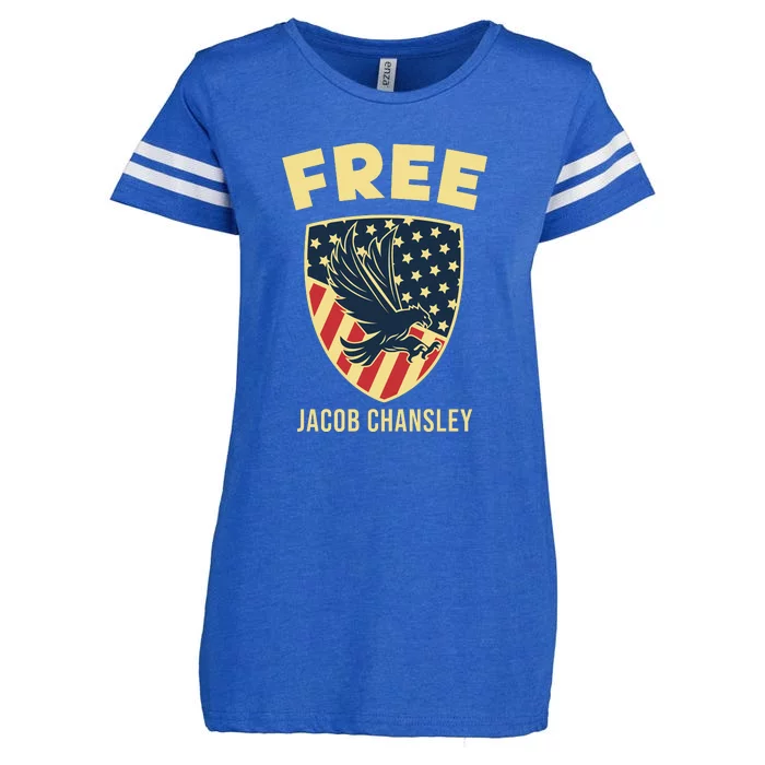 Free Jacob Chansley MAGA Conservative January 6 Enza Ladies Jersey Football T-Shirt