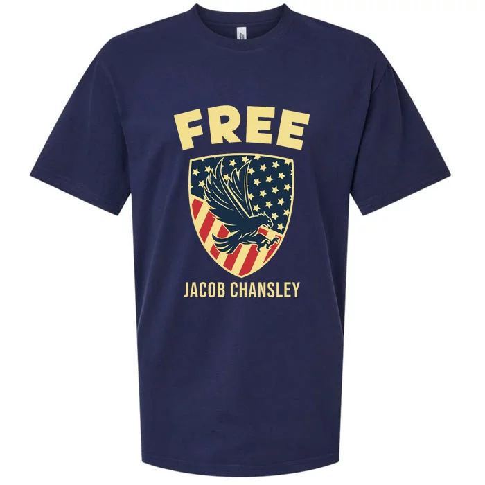 Free Jacob Chansley MAGA Conservative January 6 Sueded Cloud Jersey T-Shirt