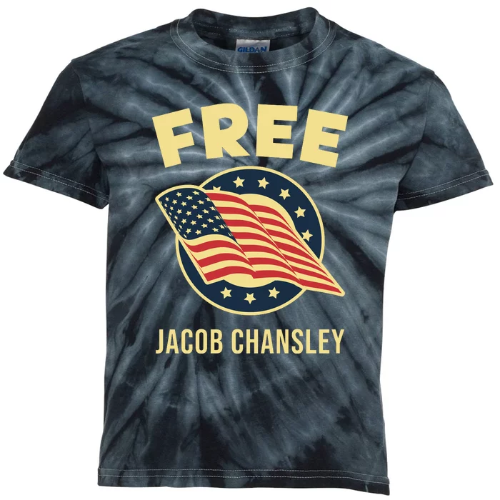 Free Jacob Chansley MAGA Conservative January 6 Kids Tie-Dye T-Shirt