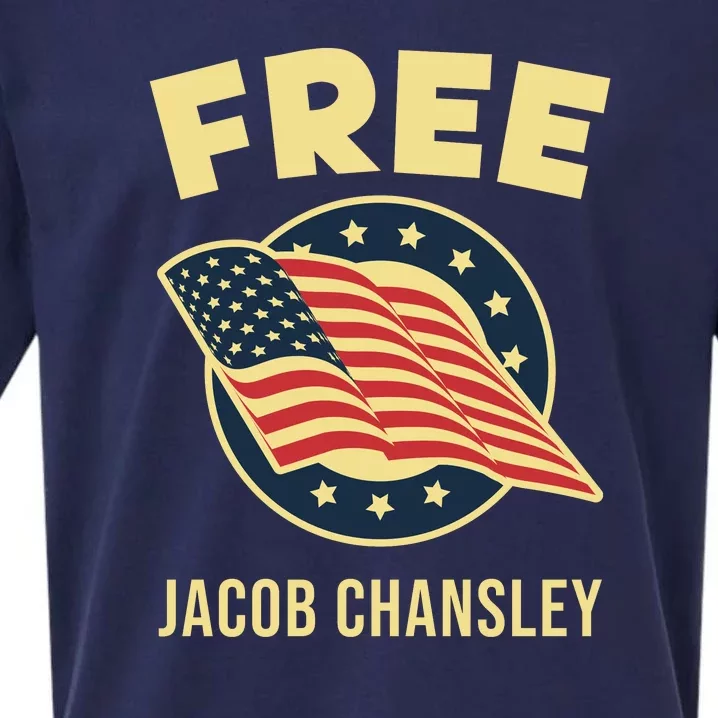 Free Jacob Chansley MAGA Conservative January 6 Sueded Cloud Jersey T-Shirt